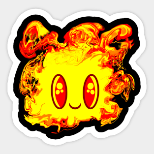 Smiling Baby Flame Sticker